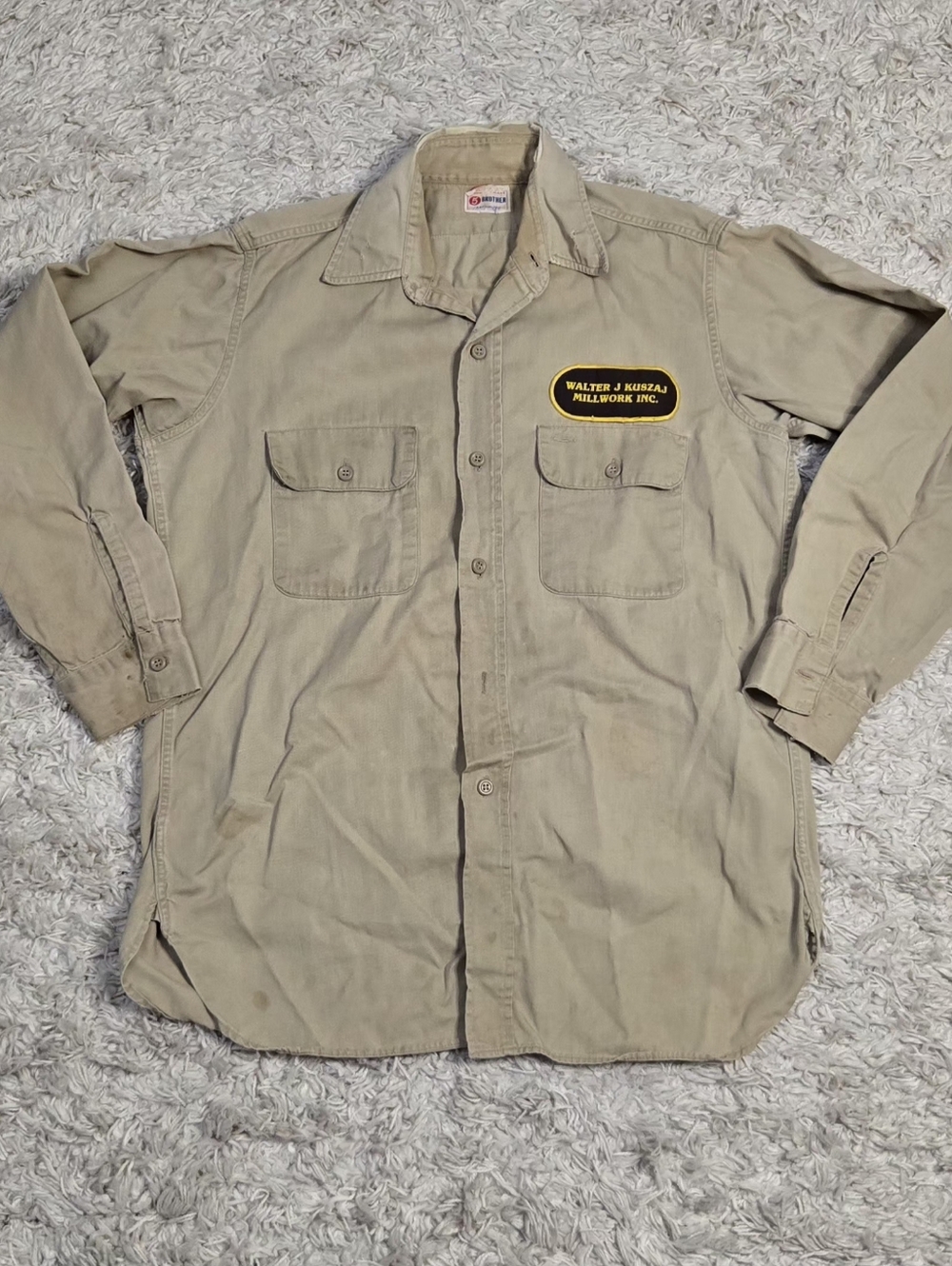 VTG 50s Distress 5 Brothers Sanforized Union Made Work Shirt M